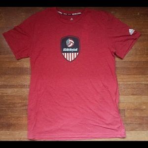 Adidas Top T-shirt activewear USA Volleyball red